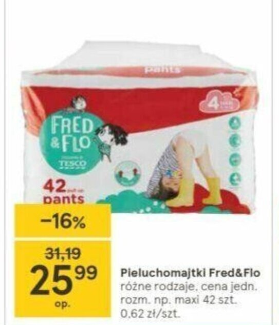 pieluchy fred&flo tesco opinie