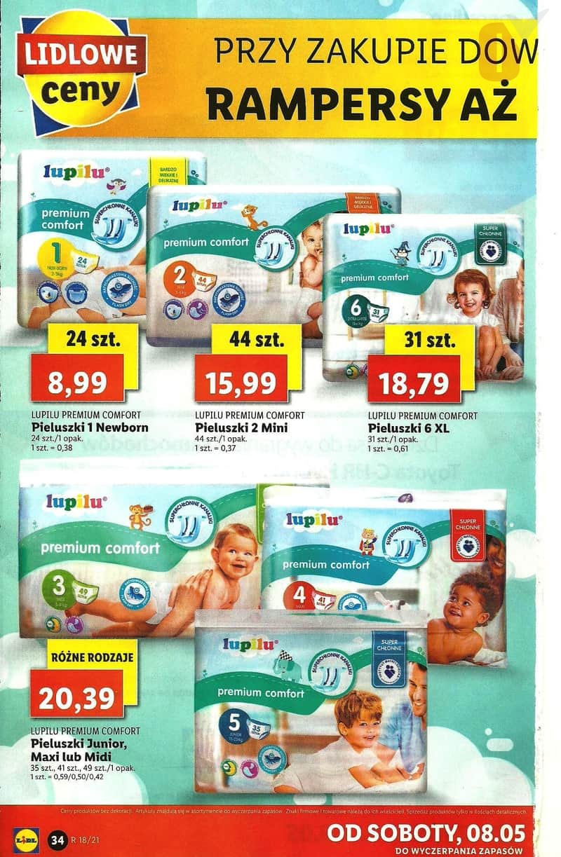 pieluchomajtki pampers junior