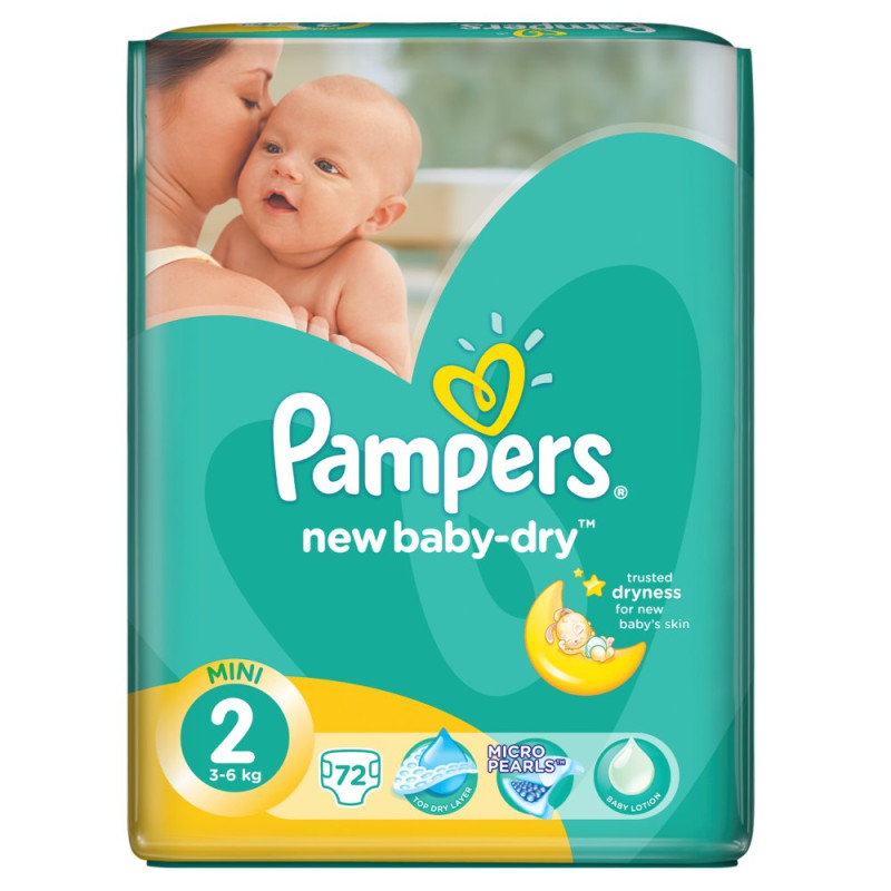 pieluchomajtki pampers 3 naklejka z tylu