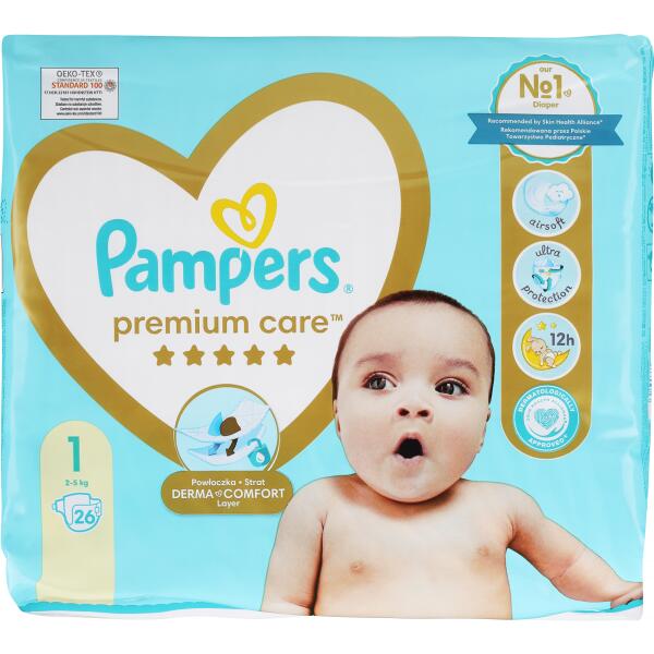 tanie pieluchy pampers premium care