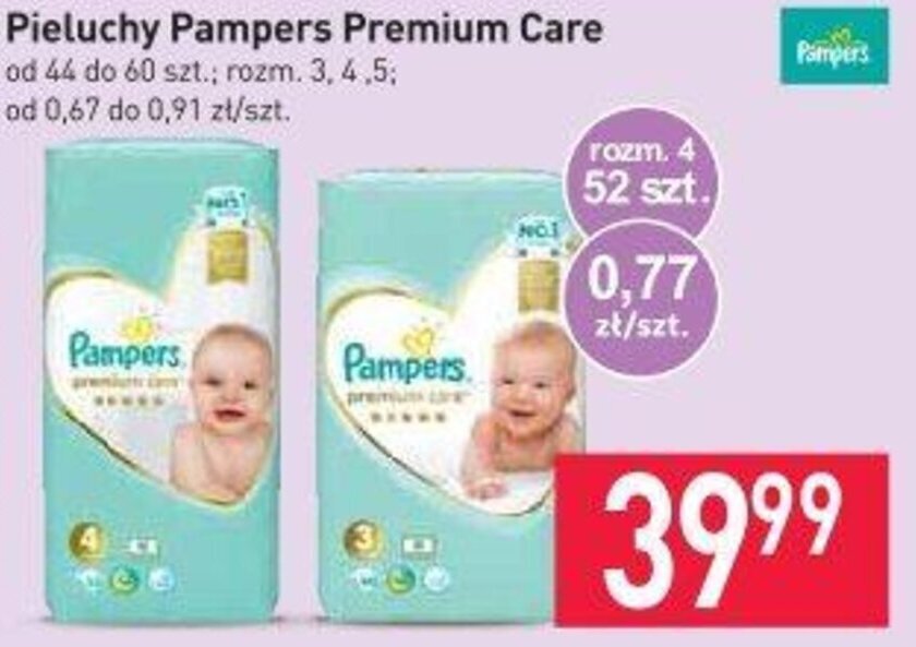 pieluchy pampers premium care 1 newborn 88szt