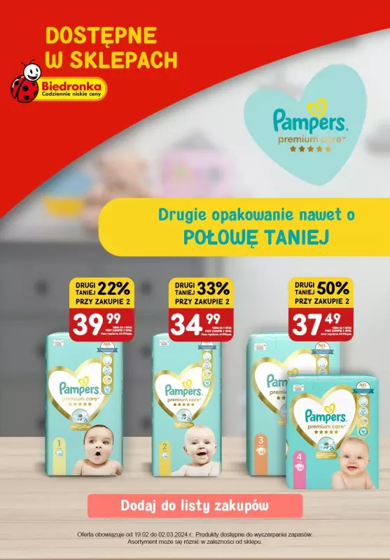 mila sklep pampers