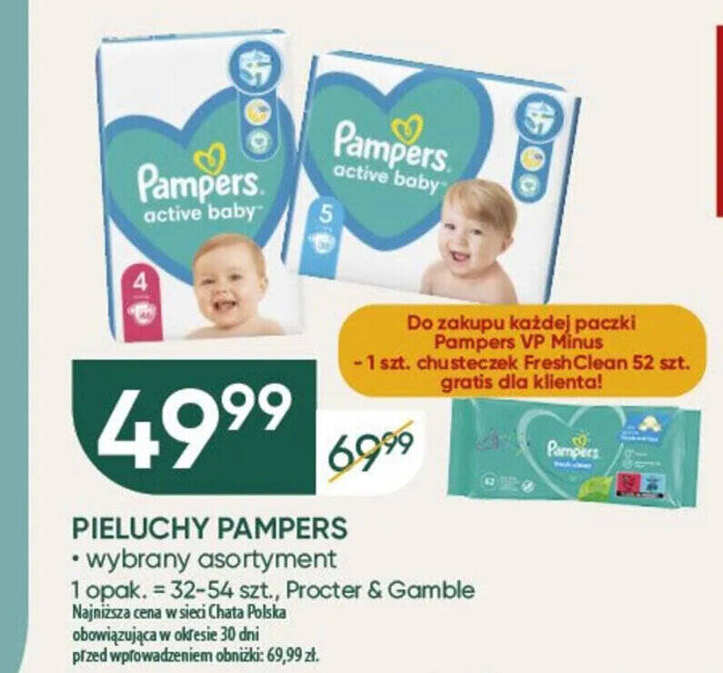 pieluchy pampers 4 52