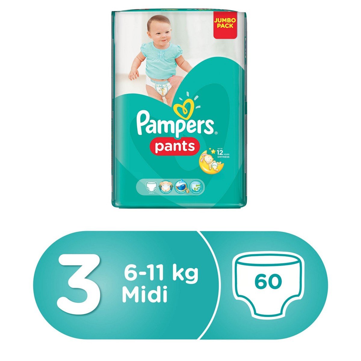 pampers pants 4 monthly pack