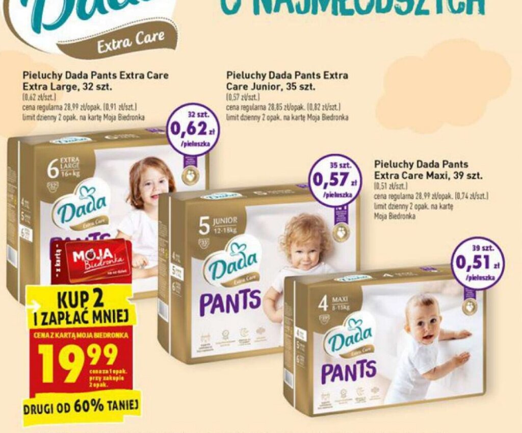 pieluchomajtki pampers 4 maxi 100 sztuk