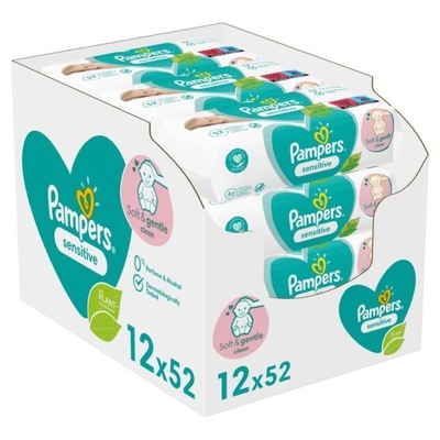 chusteczki pampers sensitive 3x52