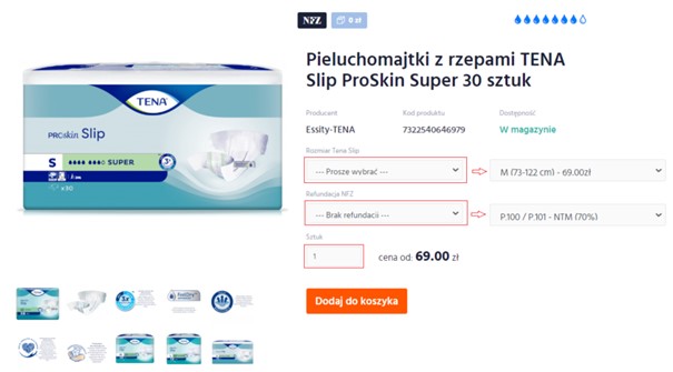 pieluchomajtki dla osób ze znaczym stopniem