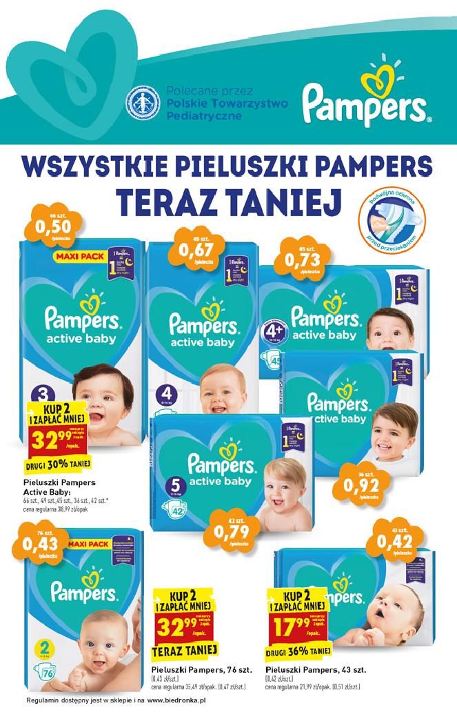 pieluchy pampers biedronka sklep