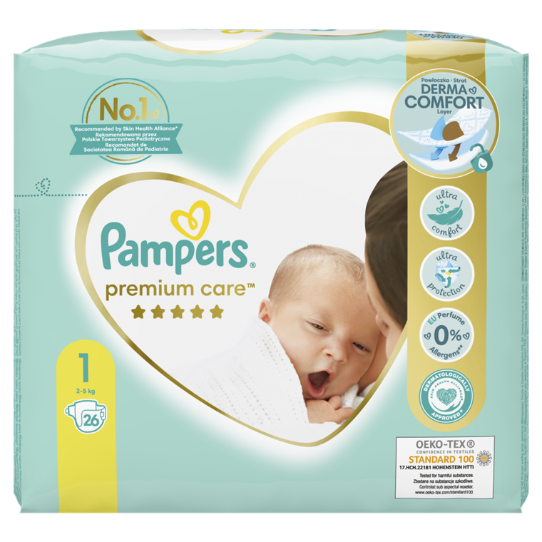 pampers premium care mega box pieluchy jednorazowe new born