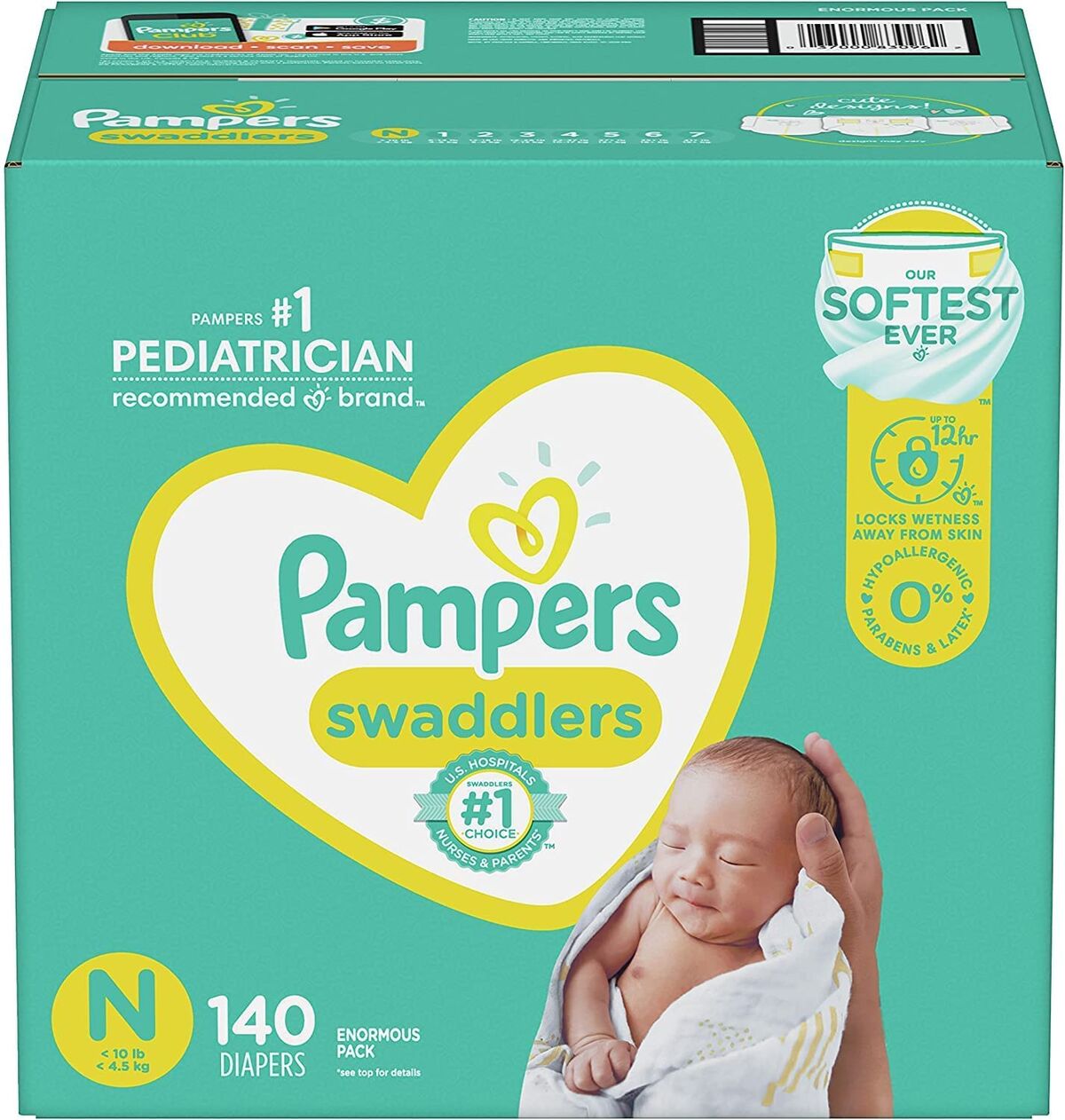 chusteczki nawilżane typu pampers