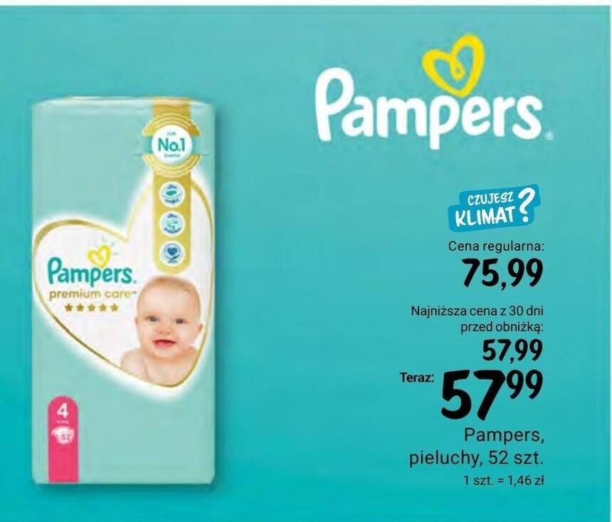 przedziały wagowe pieluch pampers